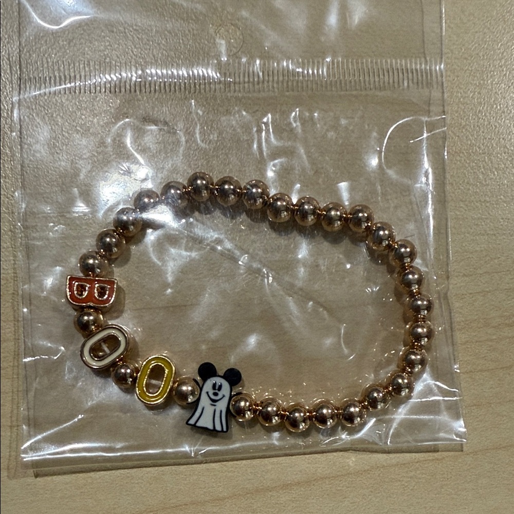 NWOT Gold Beaded Halloween Bracelet